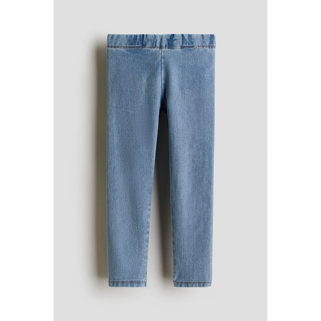 H&M(เอชแอนด์เอ็ม) เลกกิ้งผ้าร jersey ลายยีนส์ Girls Denim-look jersey leggings 1308678_1