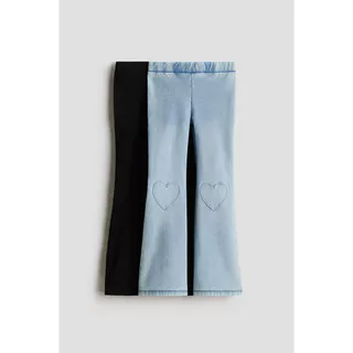 H&M(เอชแอนด์เอ็ม) แพ็คคู่ Jeggings แบบฟลาร์ด เด็กผู้หญิง 1068868_10