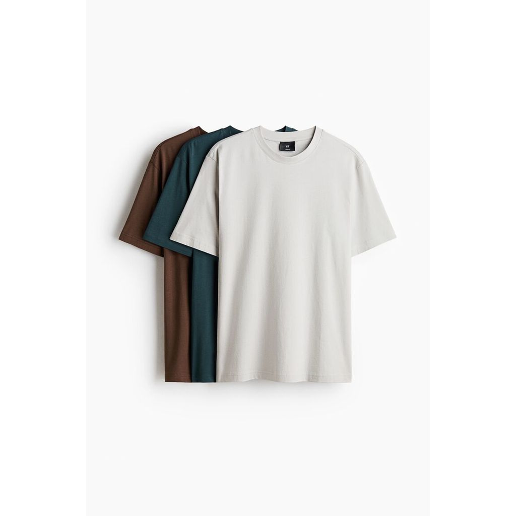 H&M(เอชแอนด์เอ็ม) ชุดเสื้อยืด Regular Fit 3 ตัว ผู้ชาย 0945531_23