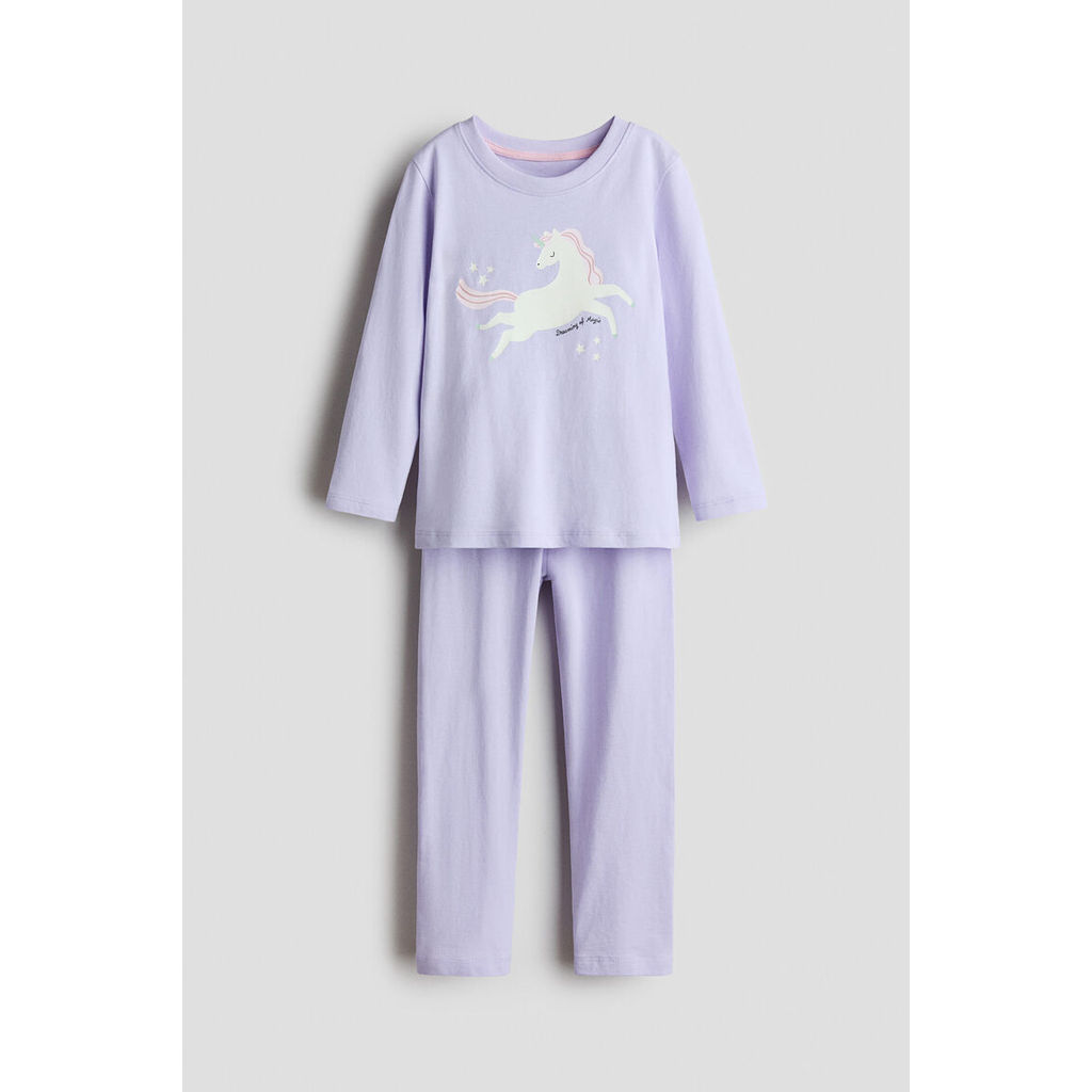 H&M(เอชแอนด์เอ็ม) ชุดนอนผ้าคอตตอนพิมพ์ลาย Girls Printed cotton pyjamas 1230485_9