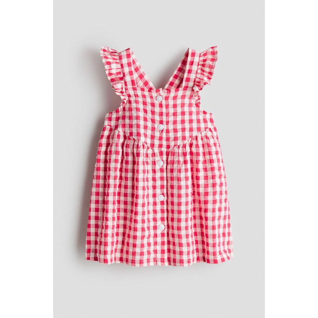 H&M(เอชแอนด์เอ็ม) เดรสผ้าคอตตอนกุ๊นขอบระบาย เด็กทารก 1123540_8