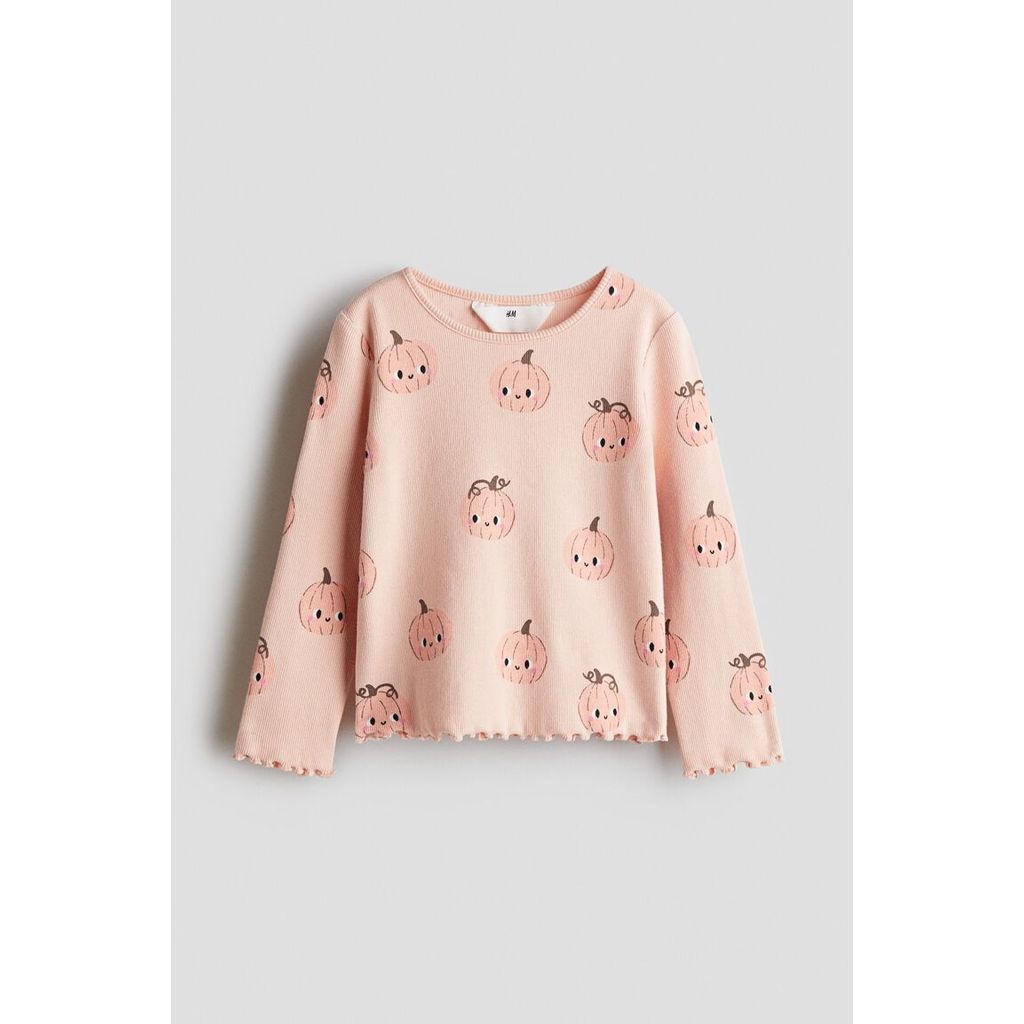 H&M(เอชแอนด์เอ็ม) เสื้อยืดผ้าฝ้ายไซส์โอเวอร์ไซส์ Women Oversized cotton T-shirt 1318962_1