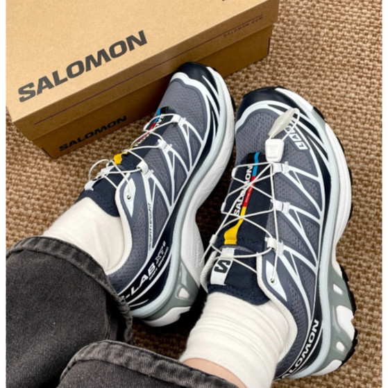 SALOMON XT-6 Low Gang ดำ เทา น้ำเงิน【ของแท้100%】