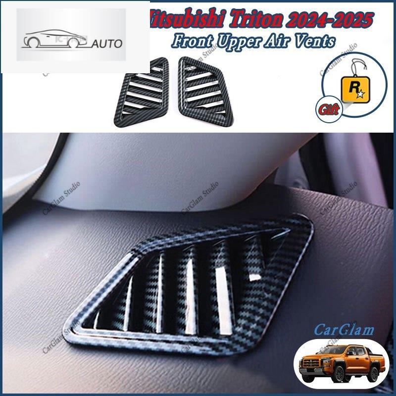 Mitsubishi Triton 2024-2025Carbon Fiber ด้านหน้า Upper Air Vents GLX GL AT Premium AT GL MT GL รถตกแ