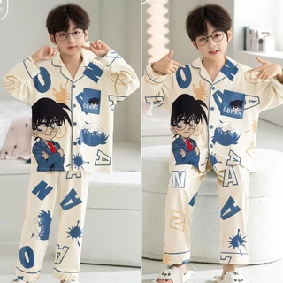 🔥เปิดตัวผลิตภัณฑ์ใหม่🔥100~170cm,ชุดนอนเด็กผู้ชาย,เสื้อผ้าการ์ตูนเด็กผู้ชาย,เสื้อแขนยาว+กางเกงขายาว