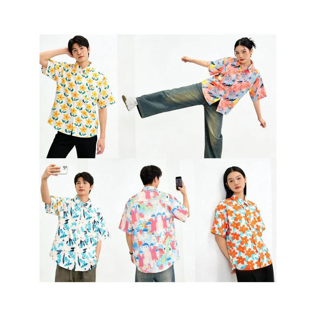 เสื้อเชิ้ตลายใหม่ล่าสุด 2026 เสื้อ สงกรานต์ เสื้อเชิ้ตลายทะเล มีกระเป๋า