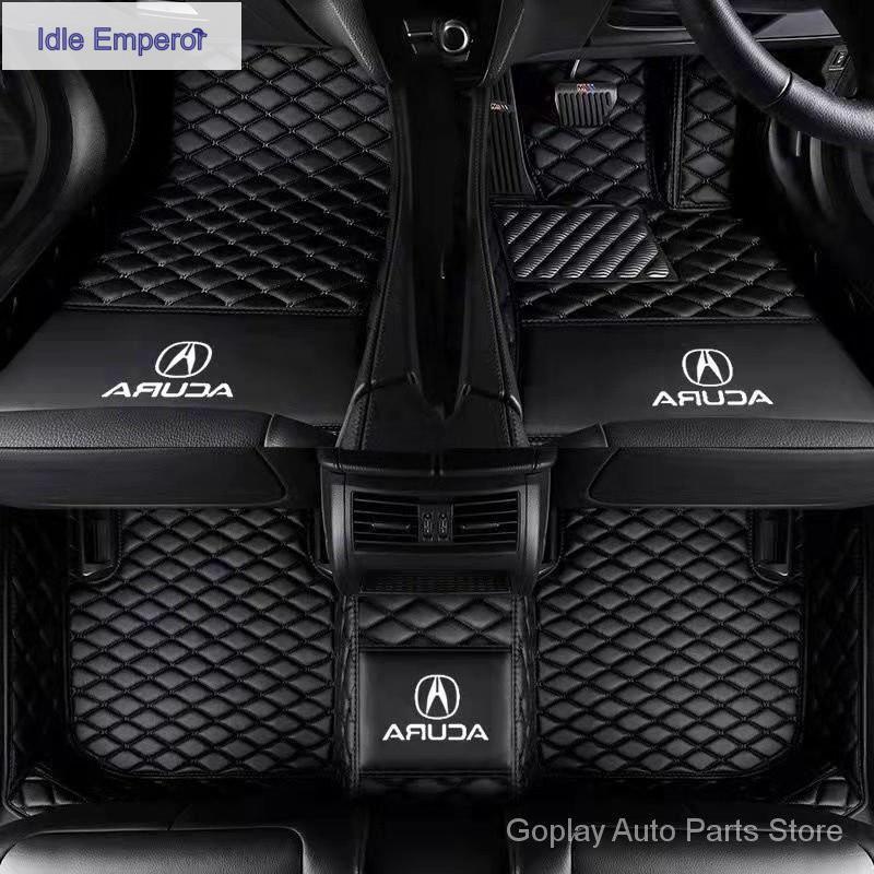 พรมปูพื้นรถยนต์ แบบหนัง กันน้ํา สําหรับ Acura rl tlx zdx แผ่นดิสก์ คนขับที่นั่งด้านขวา