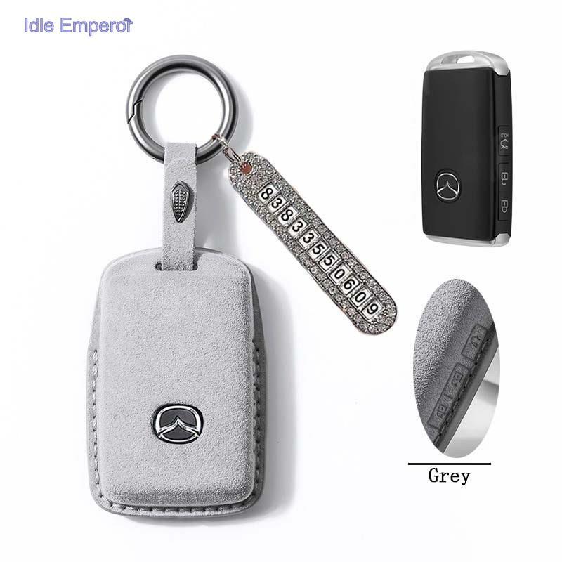 ใหม่ Mazda 2 3 6 SUV CX30 3 CX50 CX5 CX8 CX9 หนังนิ่มหนัง Keyless รีโมทคอนโทรล CX-5 CX-8 ฝาครอบกุญแจรถ