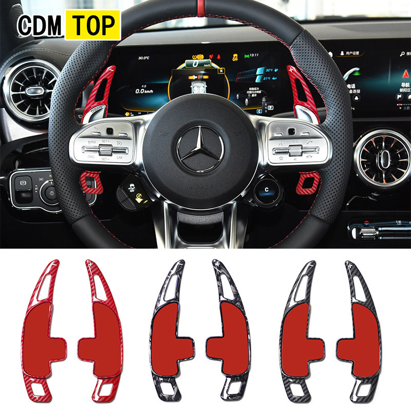 สําหรับ Mercedes-Benz AMG พวงมาลัย paddle shift AMG A35 A45 C43 C63 E63 S63 S65 CLA 35 45 63 G63 GLA