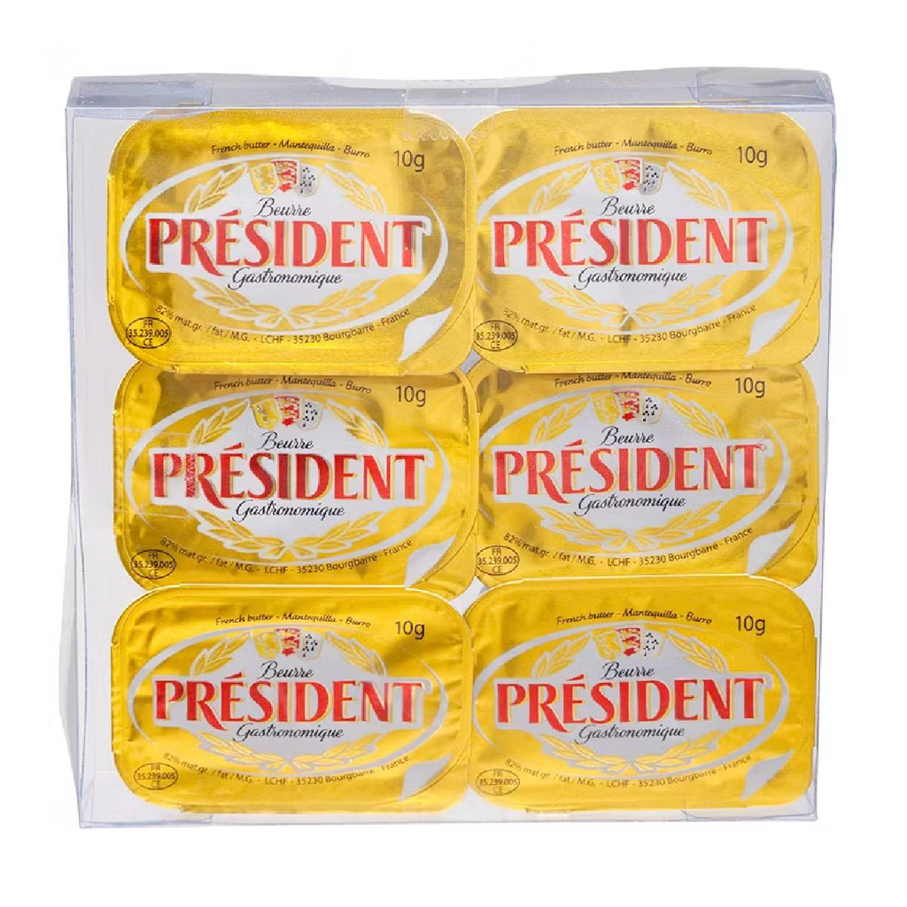 [8859611904090] President Unsalted Butter 6*8G เพรซิเดนท์ เนยชนิดจืด 6x8 กรัม
