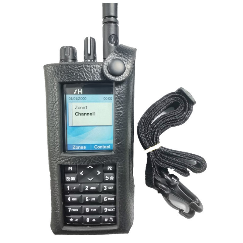 เหมาะสําหรับ Motorola R7 Digital Walkie-Talkie Holster Hand Station ป้องกัน Holster สีดํา First Laye