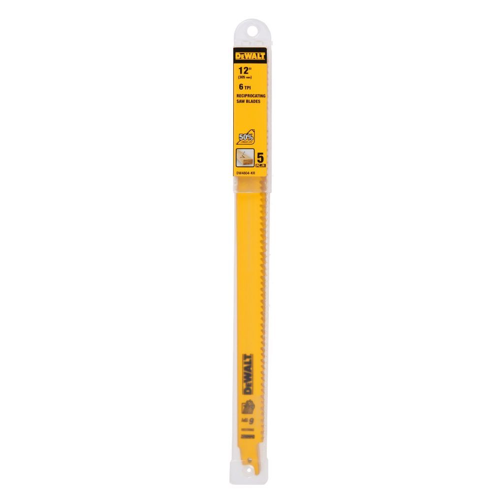 DEWALT รุ่น DW4804 ใบเลื่อยชักตัดไม้ 12นิ้ว 6ฟัน (5 ใบ/แพ็ค)
