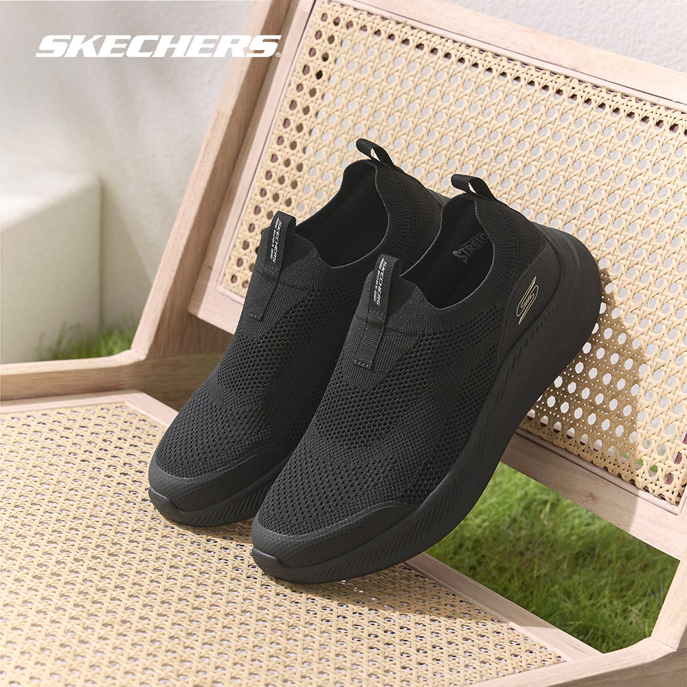 Skechers สเก็ตเชอร์ส รองเท้าลำลองผู้ชาย Men BOBS Sport Moda Flex Acre Casual Shoes - 118156-BBK Memory Foam (latest)