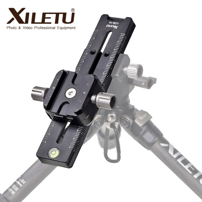 XILETU LCB-18B Track Dolly Slider Focusing Focus Rail Slider & Clamp and QR Plate Meet Arca Swiss Fo