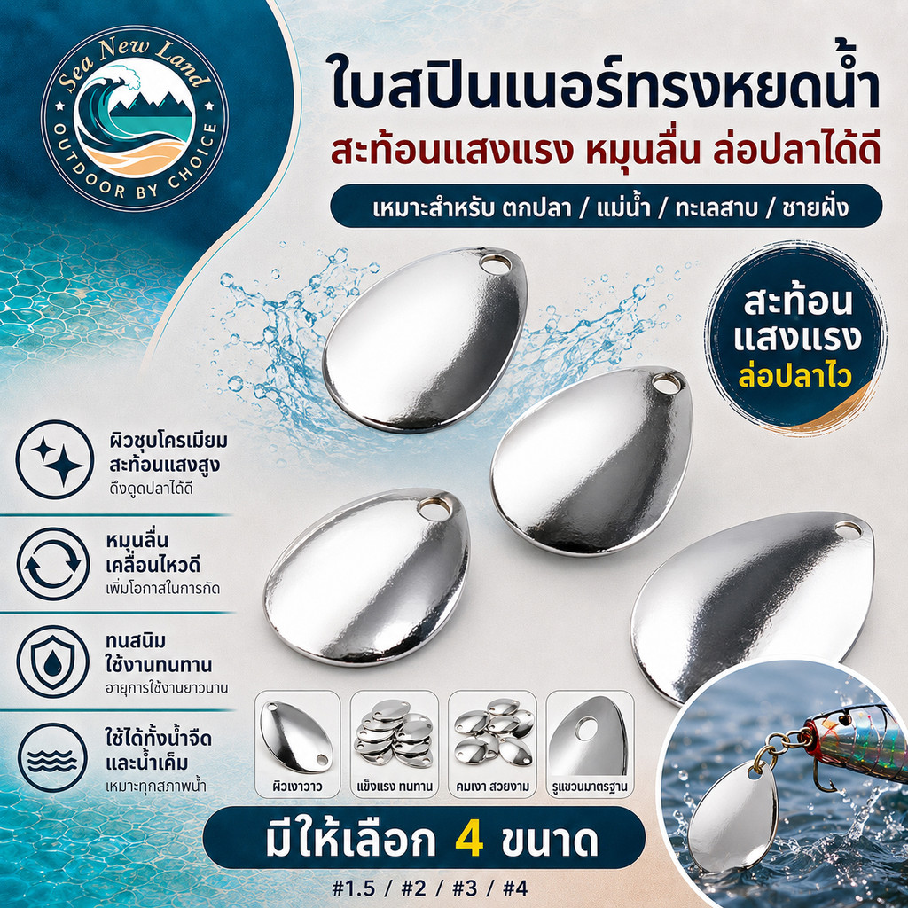 ใบหลิวกบยาง - เหยื่อตกปลา อุปกรณ์ใช้ประกอบเบ็ดกบยาง ใบหลิว สำหรับ ทำเหยื่อปลอม