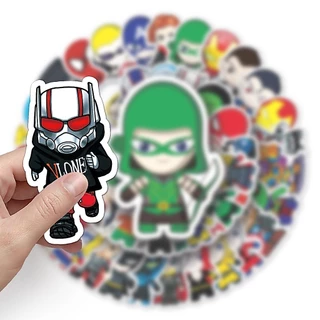 50 ชิ้นตลก Marvel Superhero สติกเกอร์กันน้ํา DIY สําหรับแล็ปท็อป/โทรศัพท์/หมวกกันน็อก/รถ/กีตาร์สติกเกอร์ Home Decal