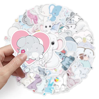 50 ชิ้นตลกช้างสติกเกอร์กันน้ํา DIY สําหรับโทรศัพท์แล็ปท็อปรถสติกเกอร์ Creative Home Decal