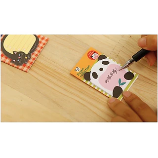 กระดาษโน้ตรูปสัตว์ (สุ่มลาย) ขนาด5 X5.7cm. มีกาวในตัว Animal Sticky note SW213