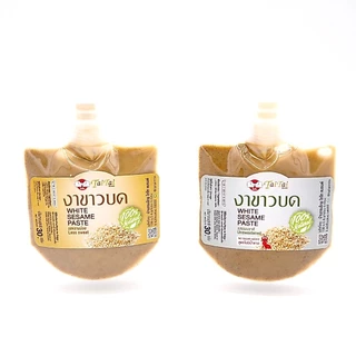 ซอสงาขาว งาขาวบด (ตราไทไทแบรนด์) Sesame Paste ใช้ทำซอส น้ำจิ้มชาบู น้ำสลัด เสปรดทาขนมปัง แคลเซียมสูงมาก ขนาดพกพา