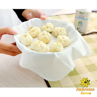 Impresso ผ้าขาวบาง(เล็ก) สำหรับนึ่งอาหาร สามารถซักแล้วนำกลับมาใช้ใหม่ได้ Steamer mat