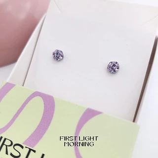First Light Morning : Crystal Ball Earrings ต่างหู ต่างหูแป้นเสียบ