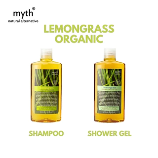 myth แชมพูตะไคร้ออแกนิค ลดผมมัน ลดรังแค บำรุงเส้นผม ปราศจากน้ำหอมสังเคราะห์ Lemongrass Organic Shampoo