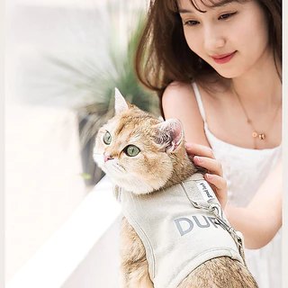 สายรัดสัตว์เลี้ยงพร้อมสายจูงแบบเสื้อกั๊กสําหรับสุนัขและแมว