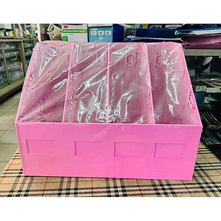 กล่องเอกสาร 4 ช่อง กล่องใส่แฟ้ม 40*30*30 ซม กล่องใส่หนังสือ/นิตยสาร กระดาษแข็งเคลือบเงา US.Station