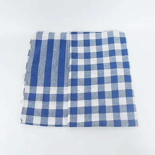 ผ้าขาวม้า ผ้าทอบ้านไร่ ตรารถไฟ เนื้อดี สีไม่ตก ขนาดใหญ่ทอเย็บแล้ว เวอร์ชั่นตารางใหญ่