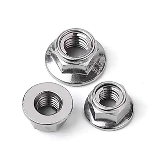 น็อตจานเรียบกันคลาย ยู-ล็อค เกลียวมิล Stanless Steel SUS 304 Metric Thread U-Lock Flanged Nuts.