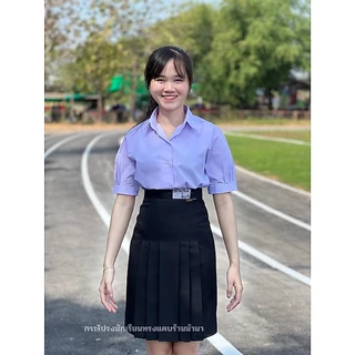 กระโปรงนักเรียนตราน้านา สีดำ ตีเกร็ด 6.5 (แจ้งรับบิล กรุณาหมายเหตุก่อนยืนยันคำสั่งซื้อ)