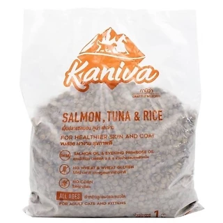[ 1 kg ] Kaniva คานิว่า อาหารเม็ดแมว เหมาะสำหรับแมวทุกช่วงวัย โซเดียมต่ำ ไม่เค็ม (ถุงแบ่งจากโรงงาน)