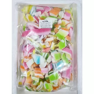 ลดพิเศษ 1.5กก. [500ก*3] l เศษขนมกัมมี่เยลลี่มาร์ชแมลโลว์ หัวท้ายขอบ ไม่สวยแต่นุ่มอร่อย [รสผลไม้]