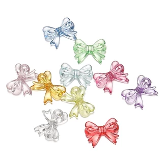 St. kunkka 30 ชิ้น 15*18 มิลลิเมตรอะคริลิคใสโบว์ลูกปัดแฟชั่น charm สามารถใช้สำหรับเครื่องประดับ DIY ทำสร้อยคอสร้อยข้อมือ