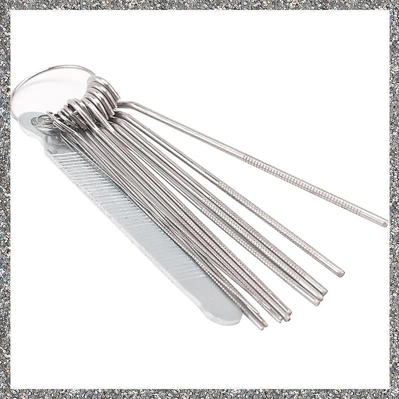 [feidan33.ph] Guitar Nut Slotting Bridge Pin Hole Slot Fiile Kit Saw Rods Filing Set Luthier