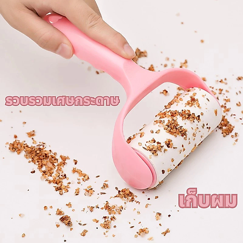 pet hair remover ลูกกลิ้งขนแมว ลูกกลิ้งกำจัดขน ลูกกลิ้งทำความสะอาด ขจัดขนแมวและขนสุนัข ม้วนกาว สินค้าพร้อมส่งในไทย thumbnail 7