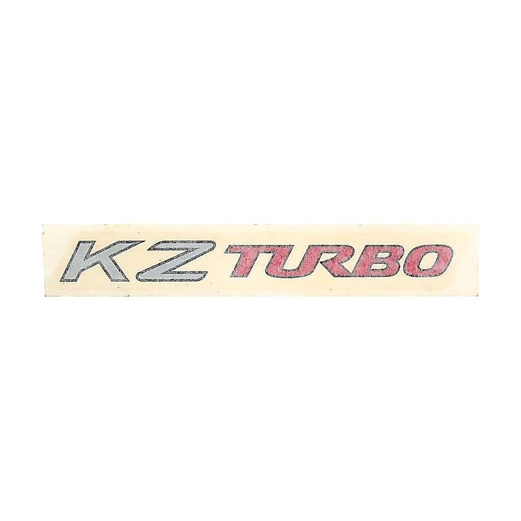 สติกเกอร์ฝาท้าย TIGER3.0(1KZ) แท้ห้าง💯 "KZ TURBO" (75479-YZB03-4)  [46007957] (1แผ่น)