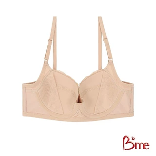B'me เสื้อชั้นในมีโครง level 1 ฟองบาง รุ่น ME1C68 สีนู้ด สีแดง (ลูกไม้ลาย Narcissus)