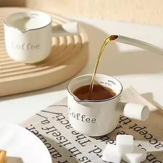 ถ้วยตวง 90ml. แก้วช็อตกาแฟเอสเปรสโซ่ แก้วตวง มีสเกลวัดปริมาณ ถ้วยตวง เซรามิก แก้วช็อต