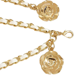 พร้อมส่ง!! เข็มขัดคาดเอว โซ่โลหะ แบบบางลวดลายสวยงาม เหมาะสำหรบผู้หญิงแฟชั่นสายปาร์ตี้ ( P162 )