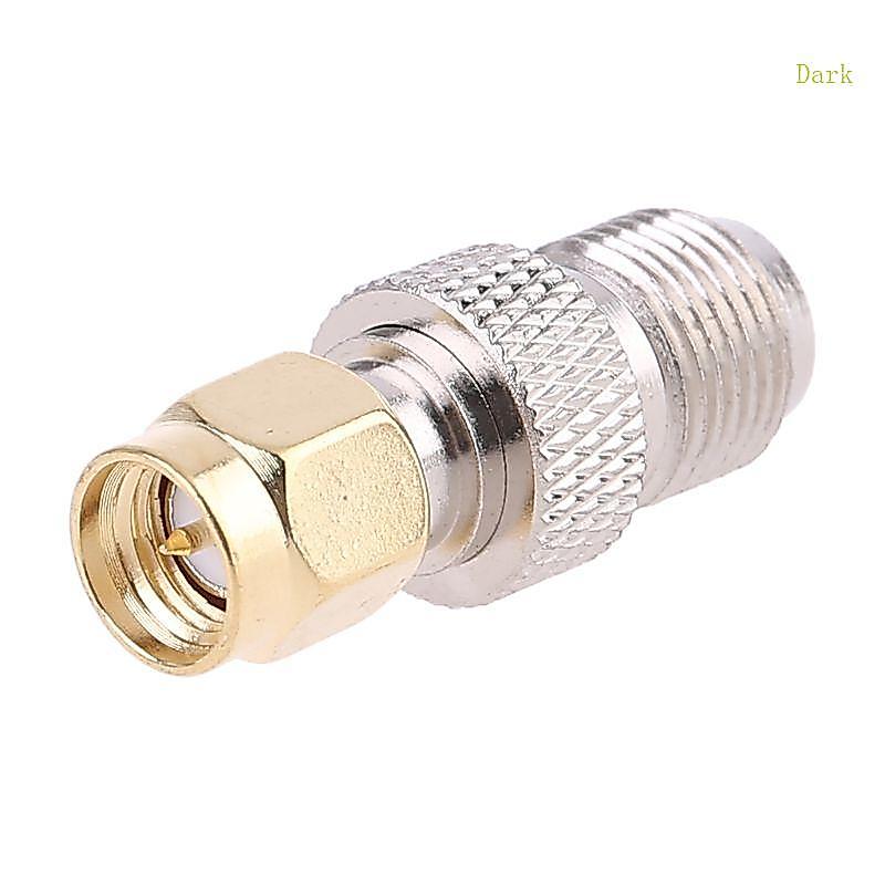 Dark SMA Female To Type F Female Plug Straight RF Coaxial Adapter Connector Converter
