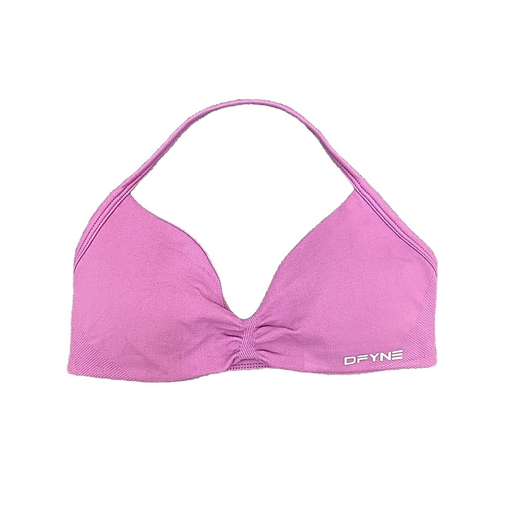 Dfyne Seamless Backless Halterneck กีฬาชุดชั้นในขนาดเล็กผู้หญิงยืดหยุ่นสูง Matt Yoga Bra ชุดชั้นใน