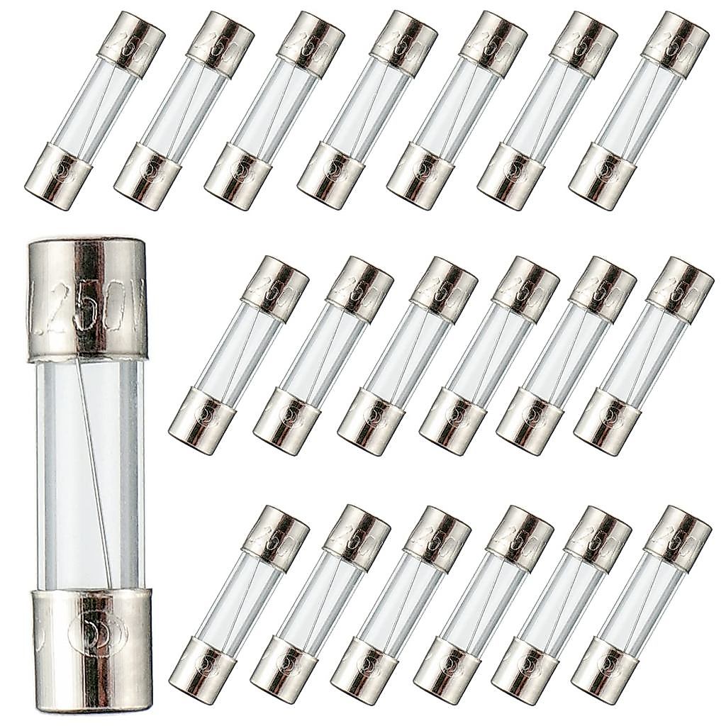 BOJACK 5x20mm 8A 8amp 250V 0.2x0.78 นิ้ว F8AL250V ฟิวส์แก้ว Fast-Blow (แพ็ค 20)