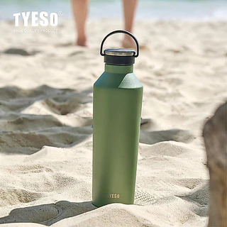 TYESO 120HR ขวดน้ำสแตนเลส 304 เก็บอุณหภูมิ ขนาด 500-750-900 ML เก็บน้ำแข็งได้นาน 5 วัน (120 ชั่วโมง)