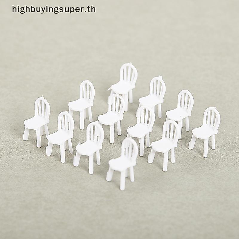 HRTH 8/10 ชิ้น 1:75 Scale Dinning Miniature เก้าอี้มินิตุ๊กตาเฟอร์นิเจอร์ตกแต่ง HRTH