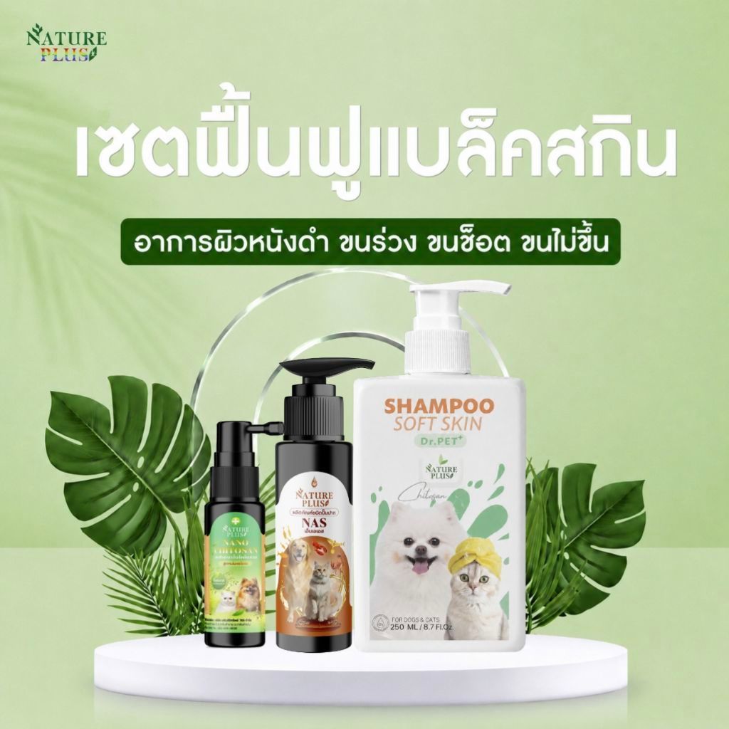 เซตฟื้นฟูแบล็คสกิน ปรับสภาพผิวคล้ำเสีย ฟื้นบำรุงผิว ขนช็อต บำรุงรากขน
