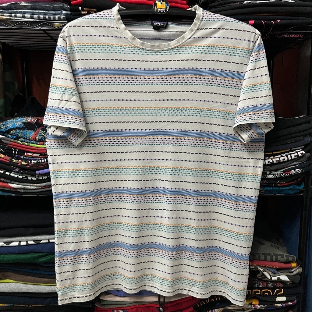 เสื้อยืดลายทาง Patagonia Oganic Cotton แท้💯มือสอง