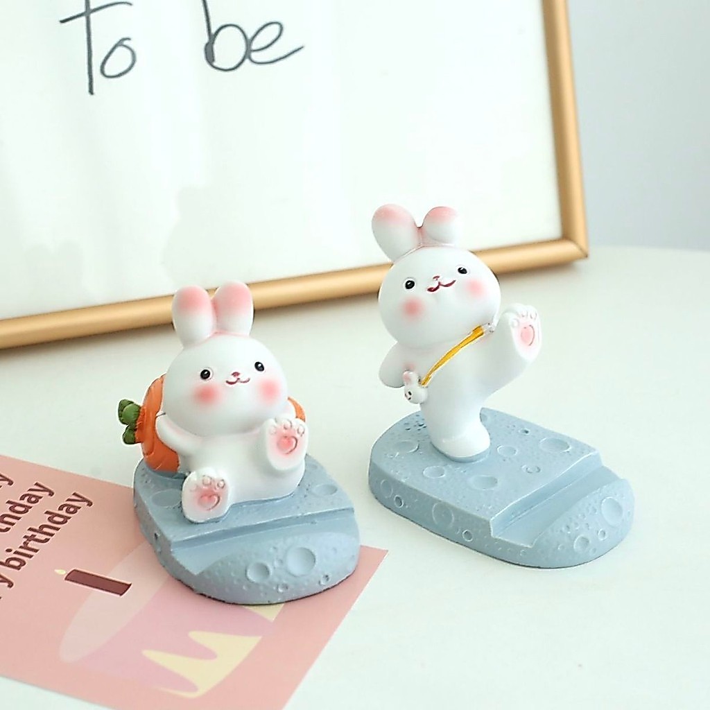 【ks1468.th】 手机支架 Decoration mobile phone holder创意胖胖兔手机支架办公室桌面摆件女友生日礼物兔子手机支 【0817K9j6KNgvo】