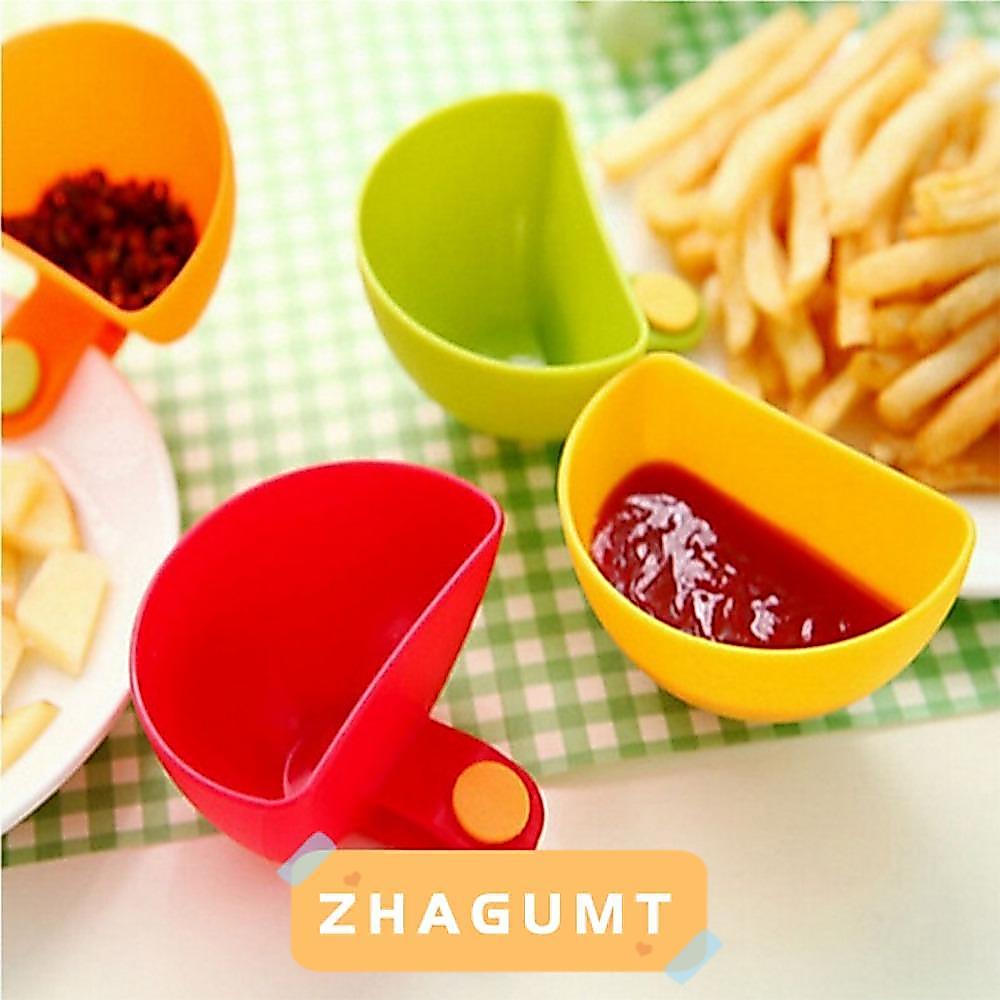 ZHAGUMT366KB Spices Dip Container Bowl, Multi-On Dip Clip Bowl, พลาสติกทนทานสีสัน Gadgets ครัว