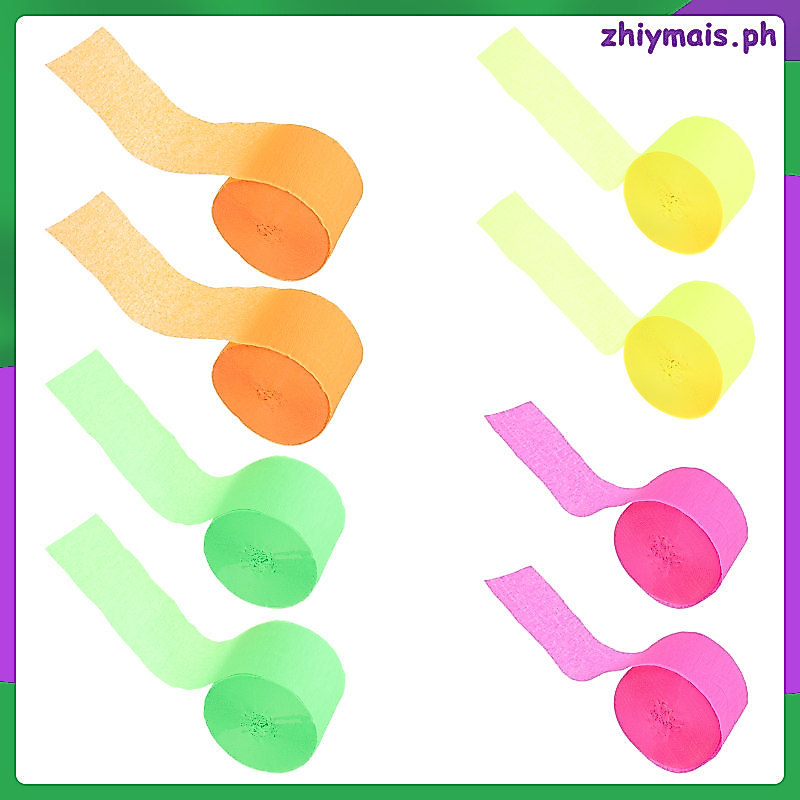 Festival Colourful Streamers Crepe Paper Ribbon Crate zhiymais